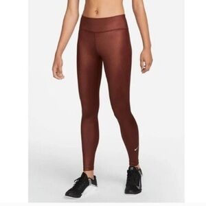Women’s Metallic Burgundy Nike Leggings